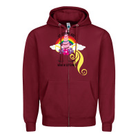 Burgundy Unicorns Are Born in September Zipper Hoodie - Bettercallsaul