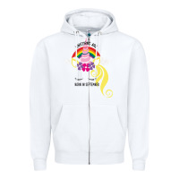 White Unicorns Are Born in September Zipper Hoodie - Bettercallsaul