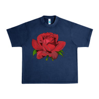 Navy Oklahoma Rose Illustrations Urban Heavy Tee - LillyAllenDesigns