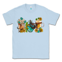 Dusty Blue western coffee cups with sunflower and gemstone bbs Classic Tee - BundleAndBundleShop