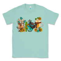 Seafoam western coffee cups with sunflower and gemstone bbs Classic Tee - BundleAndBundleShop
