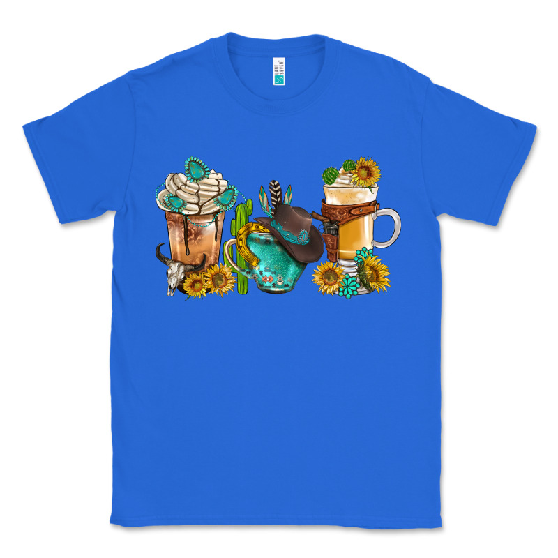 Western Coffee Cups With Sunflower And Gemstone Bbs Classic Tee by BundleAndBundleShop | Teevron