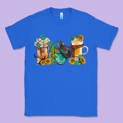 Western Coffee Cups With Sunflower And Gemstone Bbs Classic Tee Designed By Bundleandbundleshop