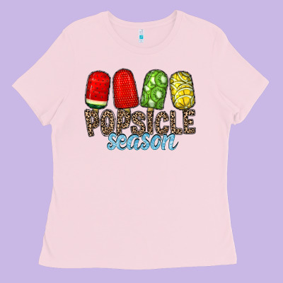 Popsicle Season Ladies Tee Designed By Racoondesign