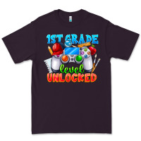 Plum 1st Grade Level Unlocked Premium Tee - CowhideDigitalArt