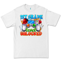White 1st Grade Level Unlocked Premium Tee - CowhideDigitalArt