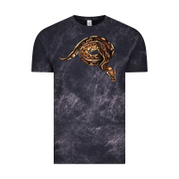 Cloud Black Royal Ball Python Illustrations Vintage Tee - LillyAllenDesigns