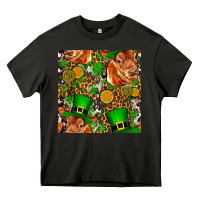 Asphalt st patricks  cow with candy Heavy Core Tee - FaDigitalArtStudio