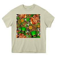 Mossy st patricks  cow with candy Heavy Core Tee - FaDigitalArtStudio