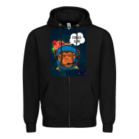 Black Forever Alone, Monkey, Space, Monkey At Space, Zipper Hoodie - Bettercallsaul