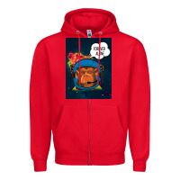 Red Forever Alone, Monkey, Space, Monkey At Space, Zipper Hoodie - Bettercallsaul