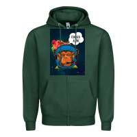 Sports Green Forever Alone, Monkey, Space, Monkey At Space, Zipper Hoodie - Bettercallsaul
