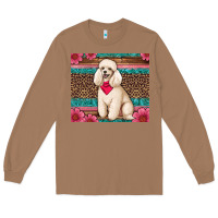 Toasted Coconut standart poodle floral Long Sleeve Tee - Artiststas