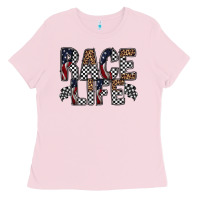Bubblegum Pink race life Ladies Tee - RacoonDesign
