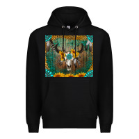 Black boho bullskull Premium Hoodie - RanaPortraitStore