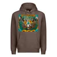 Coffee boho bullskull Premium Hoodie - RanaPortraitStore