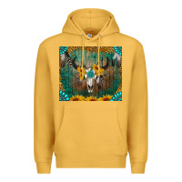 Mustard boho bullskull Premium Hoodie - RanaPortraitStore