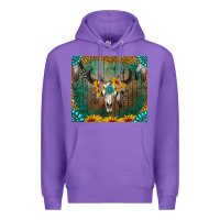 Purple boho bullskull Premium Hoodie - RanaPortraitStore