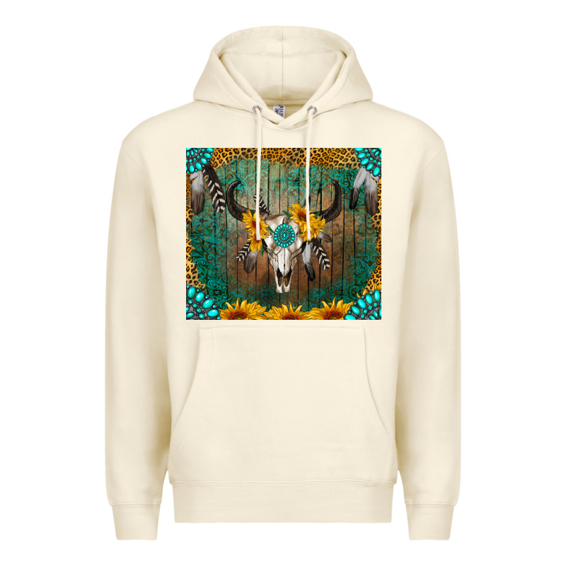Boho Bullskull Premium Hoodie by RanaPortraitStore | Teevron
