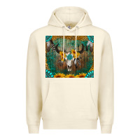 Sandshell boho bullskull Premium Hoodie - RanaPortraitStore