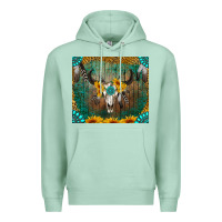 Seafoam boho bullskull Premium Hoodie - RanaPortraitStore