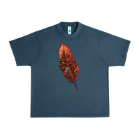 Midnight Navy croton leaf Urban Heavy Tee - LillyAllenDesigns