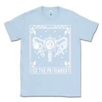 Dusty Blue womens hex the patriarchy uterus tarot card halloween feminist t shirt Classic Tee - maiPhamDesign
