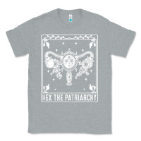 Heather Grey womens hex the patriarchy uterus tarot card halloween feminist t shirt Classic Tee - maiPhamDesign