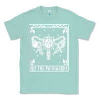 Seafoam womens hex the patriarchy uterus tarot card halloween feminist t shirt Classic Tee - maiPhamDesign