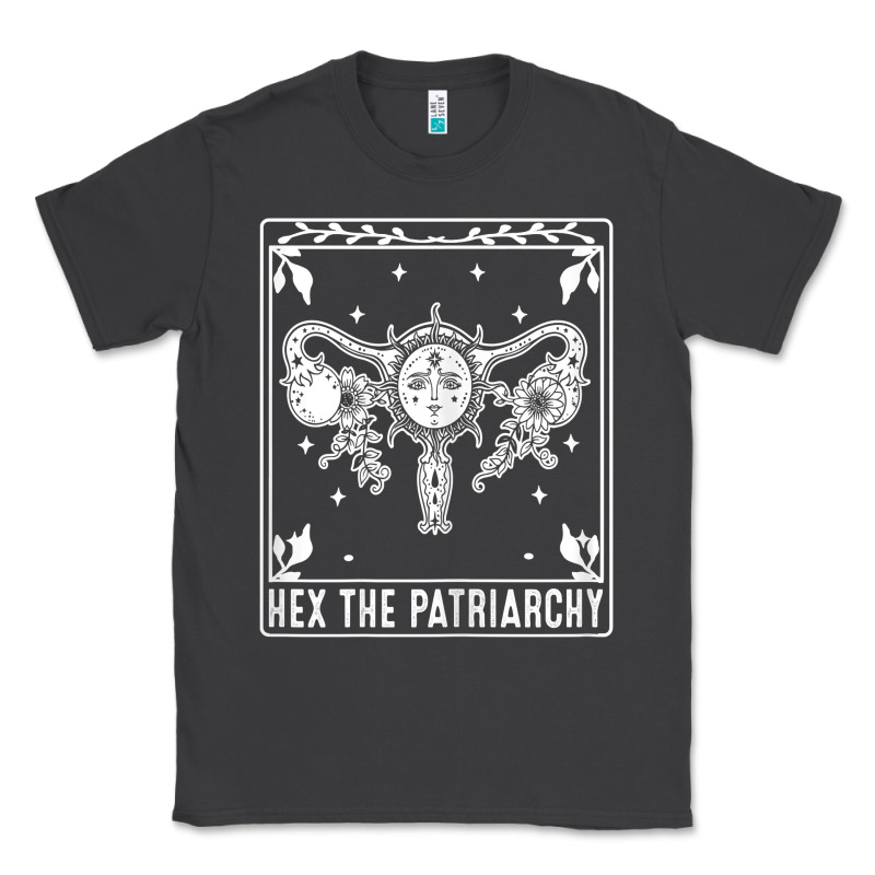 Womens Hex The Patriarchy Uterus Tarot Card Halloween Feminist T Shirt Classic Tee by maiPhamDesign | Teevron