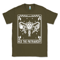 Army Green womens hex the patriarchy uterus tarot card halloween feminist t shirt Classic Tee - maiPhamDesign