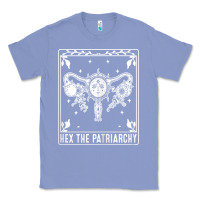 Colony Blue womens hex the patriarchy uterus tarot card halloween feminist t shirt Classic Tee - maiPhamDesign