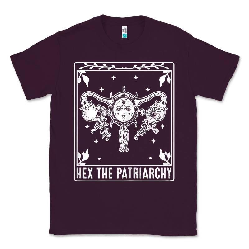 Womens Hex The Patriarchy Uterus Tarot Card Halloween Feminist T Shirt Classic Tee by maiPhamDesign | Teevron
