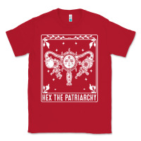 Red womens hex the patriarchy uterus tarot card halloween feminist t shirt Classic Tee - maiPhamDesign