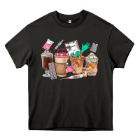 Asphalt Nurse Coffee Cups Heavy Core Tee - FaDigitalArtStudio