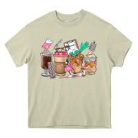 Mossy Nurse Coffee Cups Heavy Core Tee - FaDigitalArtStudio