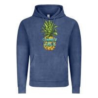Vintage Denim summer vibes pineapple Vintage Hoodie - BarkalooDesign