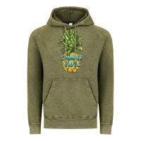 Vintage Olive summer vibes pineapple Vintage Hoodie - BarkalooDesign