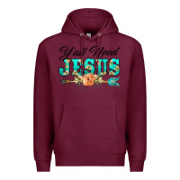 Burgundy y'all need jesus arrow lily flowers Premium Hoodie - BarkalooDesign