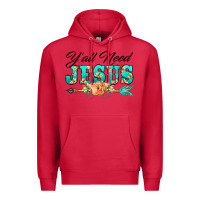 Cardinal y'all need jesus arrow lily flowers Premium Hoodie - BarkalooDesign