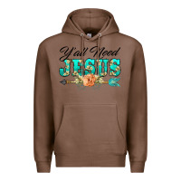 Chestnut y'all need jesus arrow lily flowers Premium Hoodie - BarkalooDesign