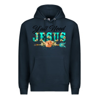 Navy y'all need jesus arrow lily flowers Premium Hoodie - BarkalooDesign