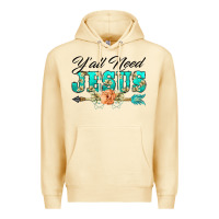 Pina Colada y'all need jesus arrow lily flowers Premium Hoodie - BarkalooDesign