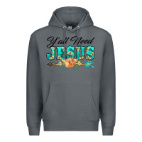 Rock y'all need jesus arrow lily flowers Premium Hoodie - BarkalooDesign
