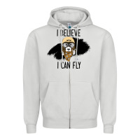 Dove Grey I Beleive I Can Fly, Dog, Zipper Hoodie - Bettercallsaul