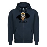 Navy I Beleive I Can Fly, Dog, Zipper Hoodie - Bettercallsaul