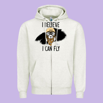 I Beleive I Can Fly, Dog, Zipper Hoodie Designed By Bettercallsaul