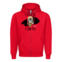 Red I Beleive I Can Fly, Dog, Zipper Hoodie - Bettercallsaul