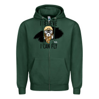 Sports Green I Beleive I Can Fly, Dog, Zipper Hoodie - Bettercallsaul