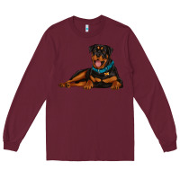 Burgundy rottweiler Long Sleeve Tee - Artiststas